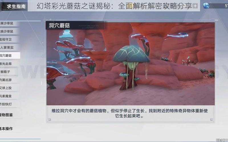 幻塔彩光蘑菇之谜揭秘:全面解析解密攻略分享