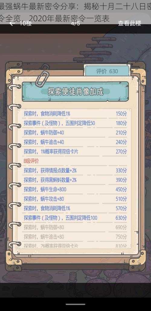 最强蜗牛最新密令分享:揭秘十月二十八日密令全览,2020年最新密令一览表